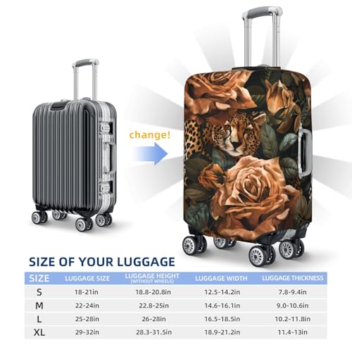 Flowers Print Travel Luggage Cover Elastic Baggage Protector For Men Women Fits 22-24 Inch Luggage Suitcase Covers4