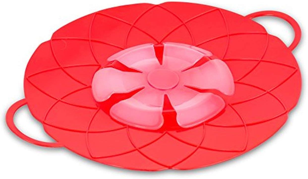 Boil Splash & Splatter Guard Red Silcone for Pots & Pans