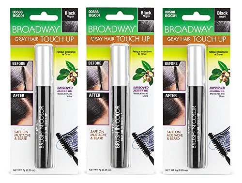 Kiss Quick Cover Brush-in Color Touch up [ Black ] [Pack of 3]