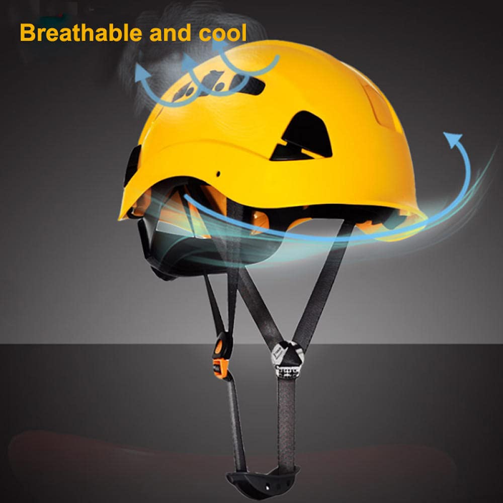 Casque de sécurité des viseurs d'escalade en extérieur Casque de Sauvetage Casque de Travail ABS de Protection Contre Le Casque-Fyer Visière Sombre