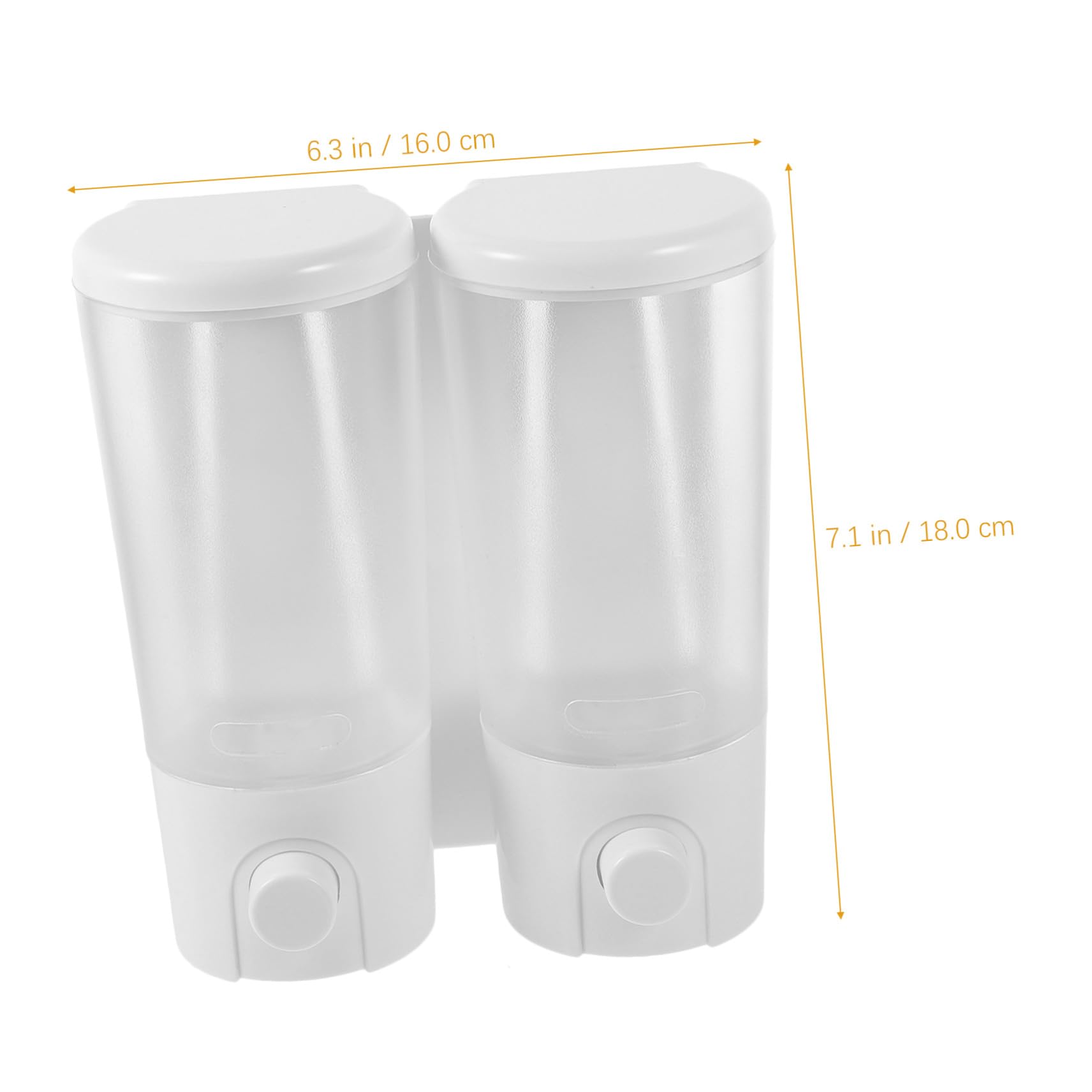 UKCOCO Dispensador de Jabón y Champú sin Taladrar para Pared Doble Botella Fácil Instalación Práctico para Baño y Ducha Reutilizable y Resistente para Hogar y Hotel