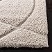 SAFAVIEH Florida Shag Collection Area Rug - 6' x 9', Creme & Creme, Non-Shedding & Easy Care, 1.2-inch Thick Ideal for High Traffic Areas in Living Room, Bedroom (SG471-1111)