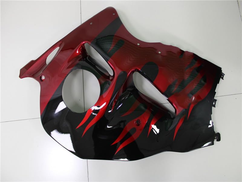 Miniatura 8 de Carenado de plástico negro rojo llamas apto para Suzuki 1997-2007 GSXR 1300 Hayabusa Gen1 inyección ABS nuevo kit de carrocería del mercado de