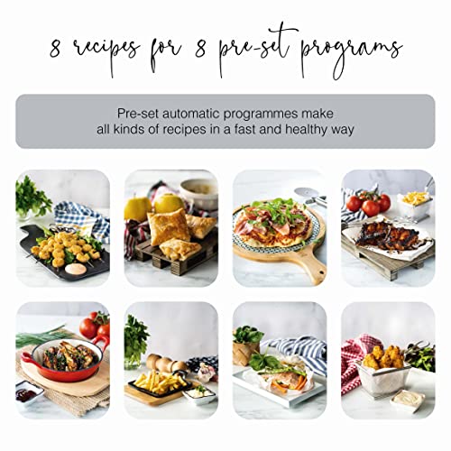 Lacor - 69511 - Ecofry Ölfreie Fritteuse, Heißluftfritteuse mit TotalCook-Technologie, Heißluftfritteuse mit exklusivem Rezeptbuch in 3 Sprachen, Touchscreen, 8 Programme, 1500 W, Kapazität 5.5L – Bild 4