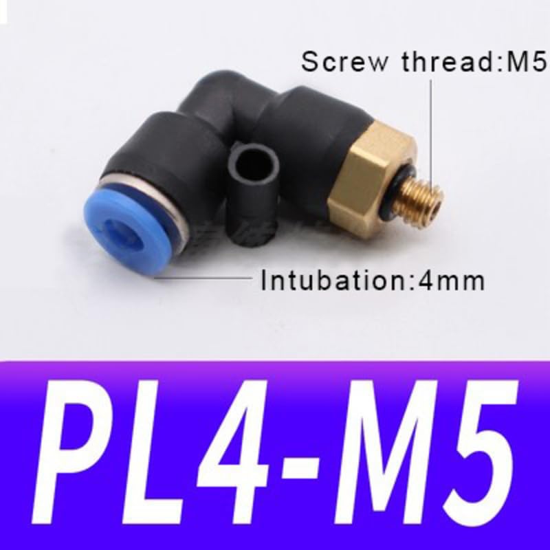 Conector neumático PL codo de manguera aire rosca cuadrada conector rapido PL12-04 6