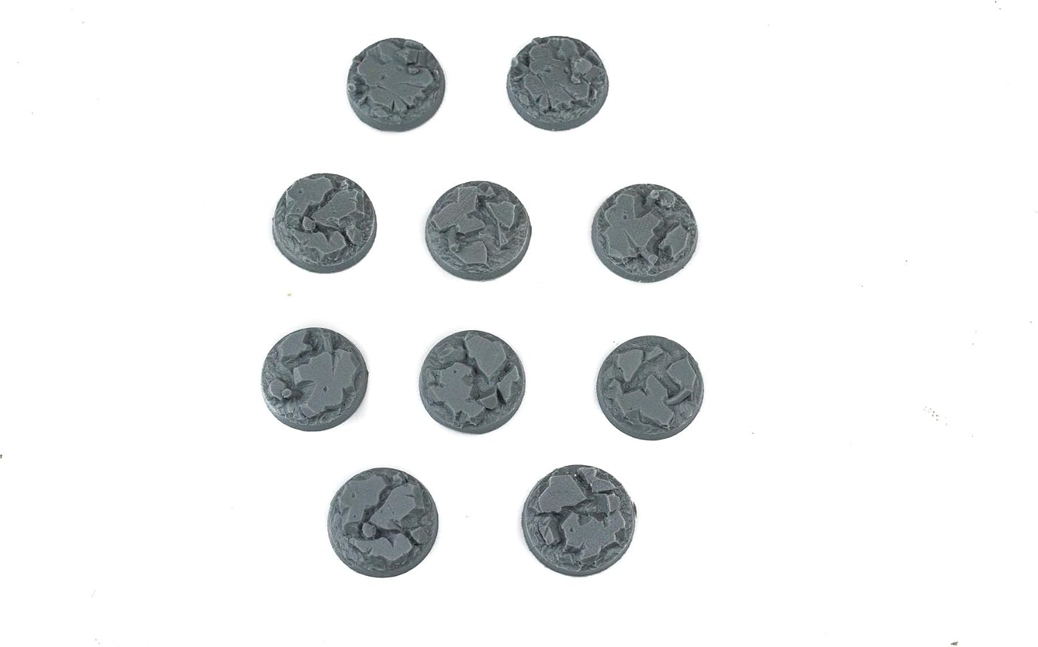 War World Gaming War Torn City Rubble Round Bases x 10 (25mm) - 28mm Scale