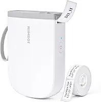 NIIMBOT D11 Máquina de Fazer Etiquetas com Fita Nova Versão, Impressora de Etiquetas Bluetooth 300DPI, Impressora Térmica Portátil, Criador de Adesivos para Organizar Casa Escritório Escola, Branco