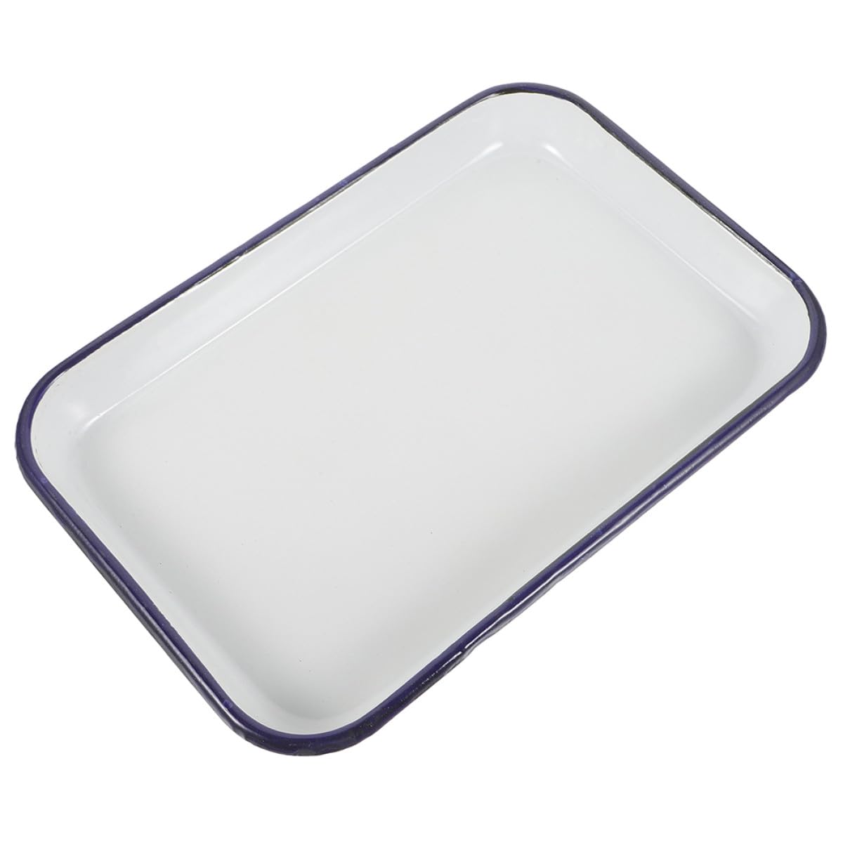 ULTECHNOVO Bandeja Rectangular de Esmalte 34X44X32 CM para Hornear y Barbacoa Bandeja Antiadherente Apta para Lavavajillas Adecuado para Repostería y Servir en Cocina Doméstica