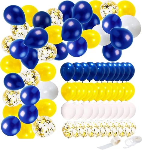 Image of Graduation Party Decorations Blue Yellow /Navy Blue Yellow Graduation Decorations 2026 /40pcs Balloons Michigan Balloons /Birthday Party Decorations