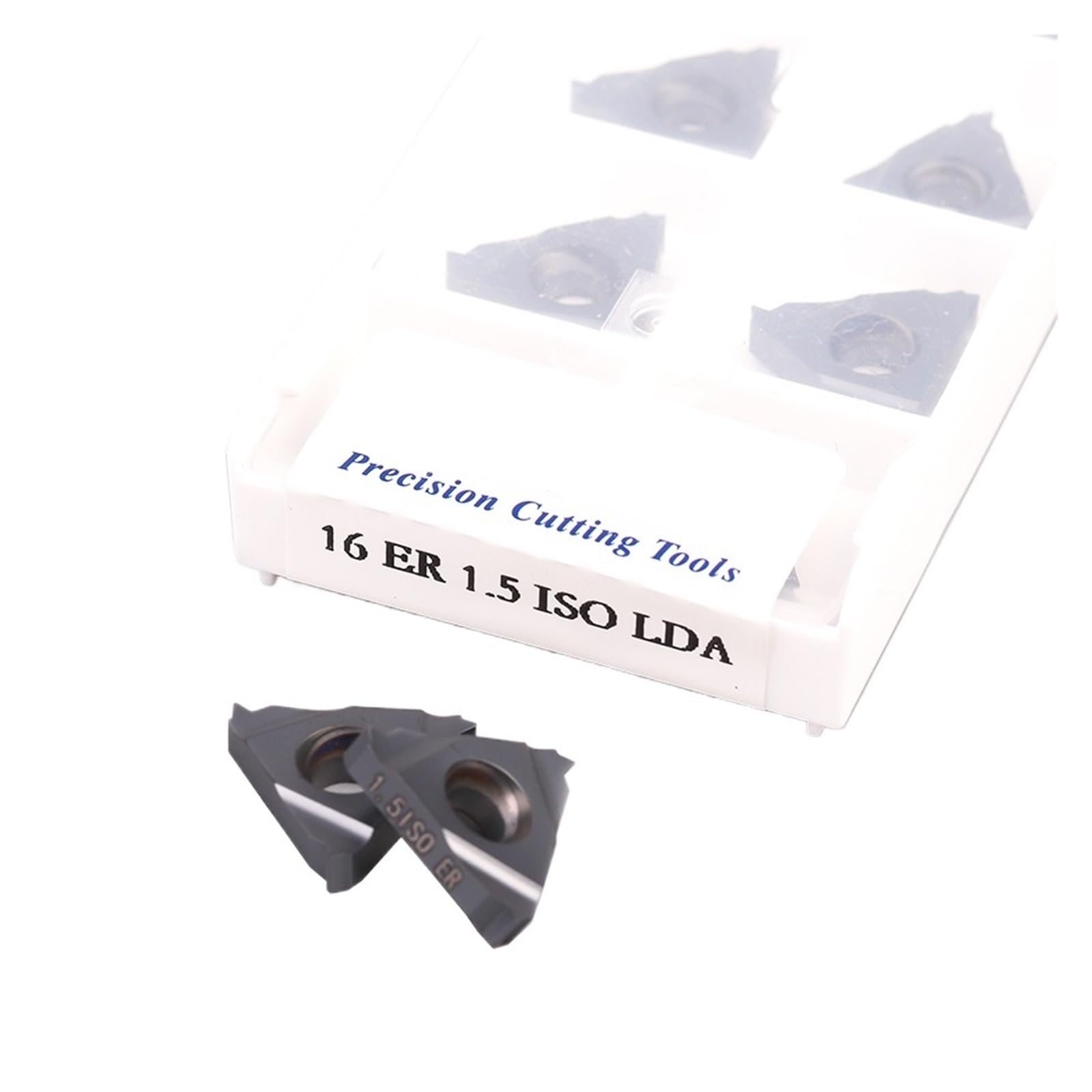 LDA 10PCS 16ER 1.5ISO 2.0ISO Utensile per tornitura lama in lega dura per acciaio e acciaio inossidabile