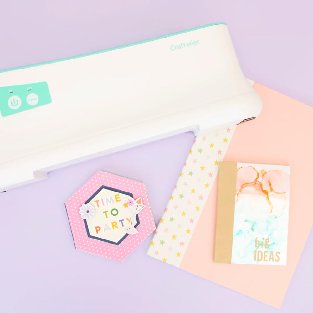 Craftelier - Macchina di rilegatura termica con 3 filetti di rilegatura a colori, per progetti di scrapbooking, diari fai da te, quaderni, documenti o album fotografici, capacità di 200 fogli