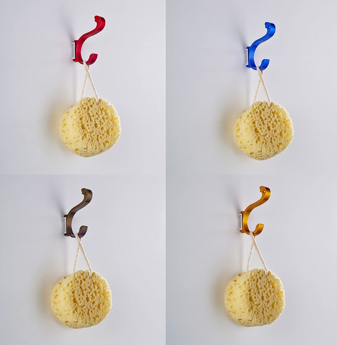 2 Appendiabiti Per Bambini - Legno Colorato, 2 Ganci - 23.7x13cm - Per Camera E Armadio - Foto 2