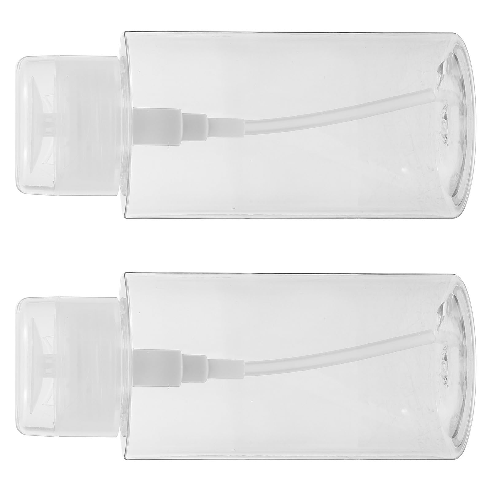 KOMBIUDA Contenitori Riutilizzabili in Plastica Resistente 2 Pezzi Bottiglie Dispenser Cosmetiche da 300ml con Pompa a Pressione per Viaggi e Uso Quotidiano