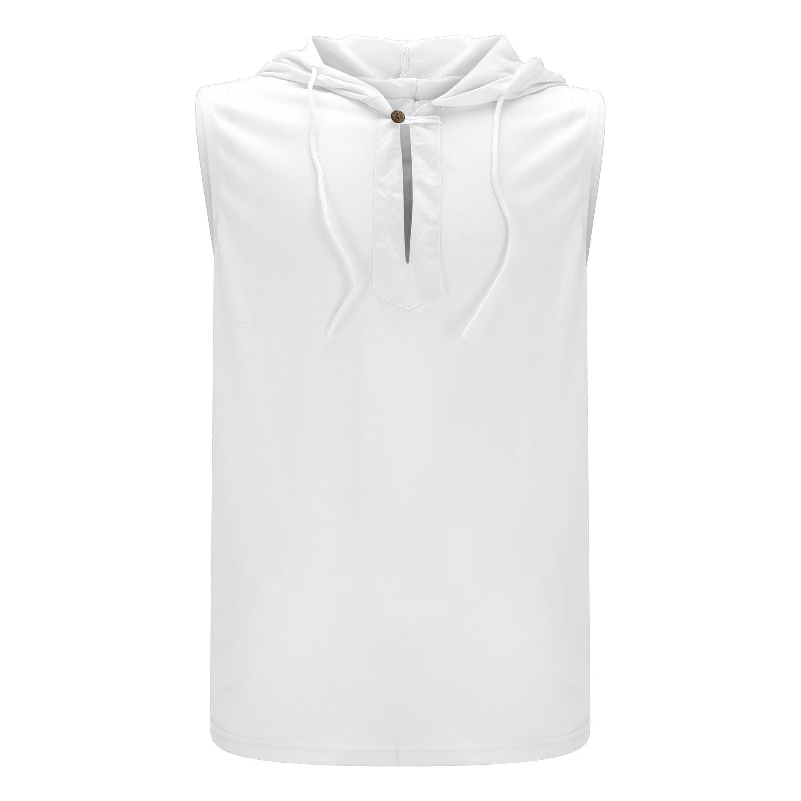 Debardeur Sport Homme à Capuche, Tee Shirt sans Manche Homme Grande Taille avec Cordon de Serrage Débardeurs été Couleur Unie Ample Décontracté Tendance Basiques de D'entraînement la Course à Pied
