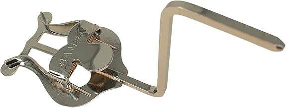 ROCKSTAR Short March Music Stand for Alto Saxophone R912 Metal Made in Spain, Wind Instrument Sheet Music Holder, Silver