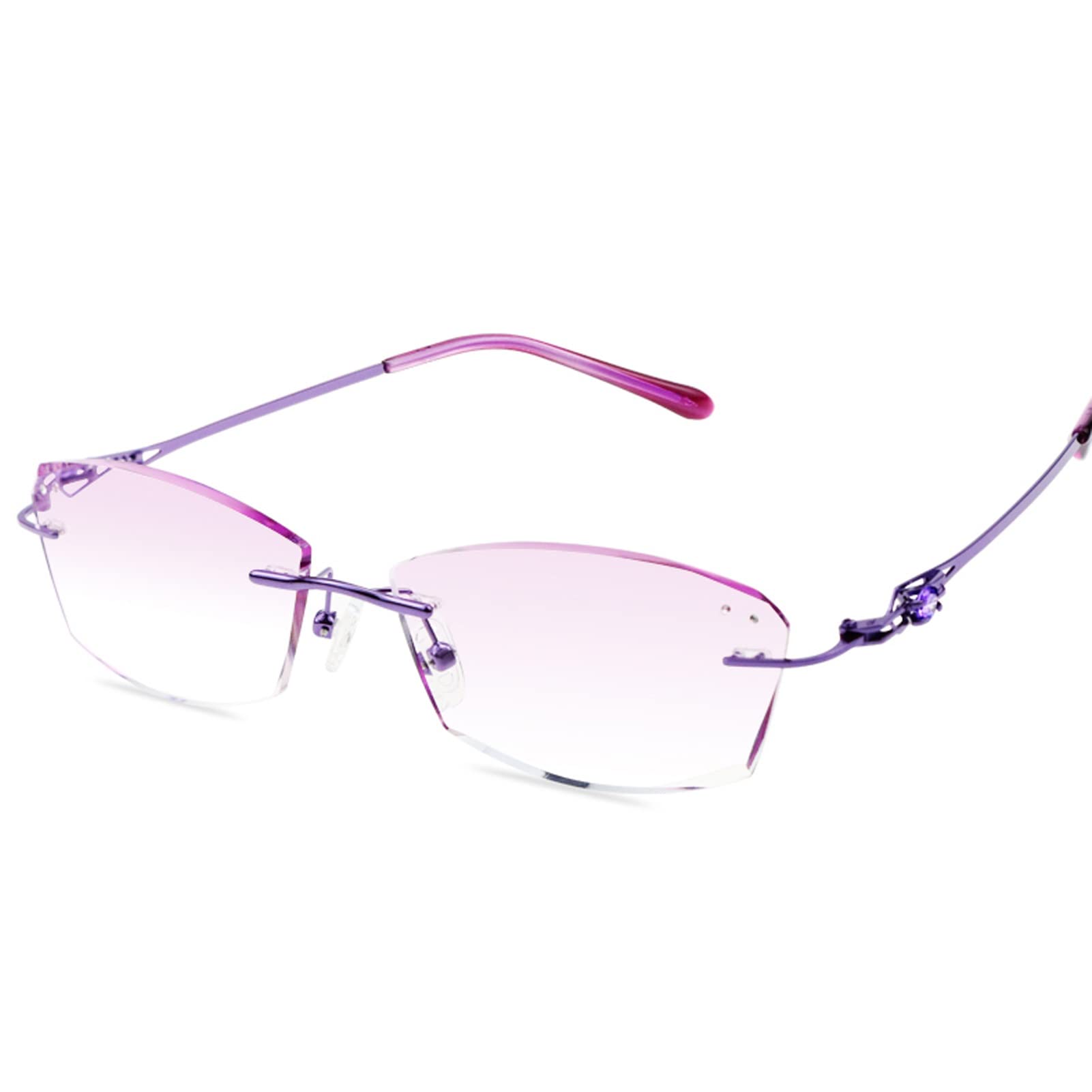 Hmte Blue Light Blocking Rimless Reading Glasses For Women Fashion