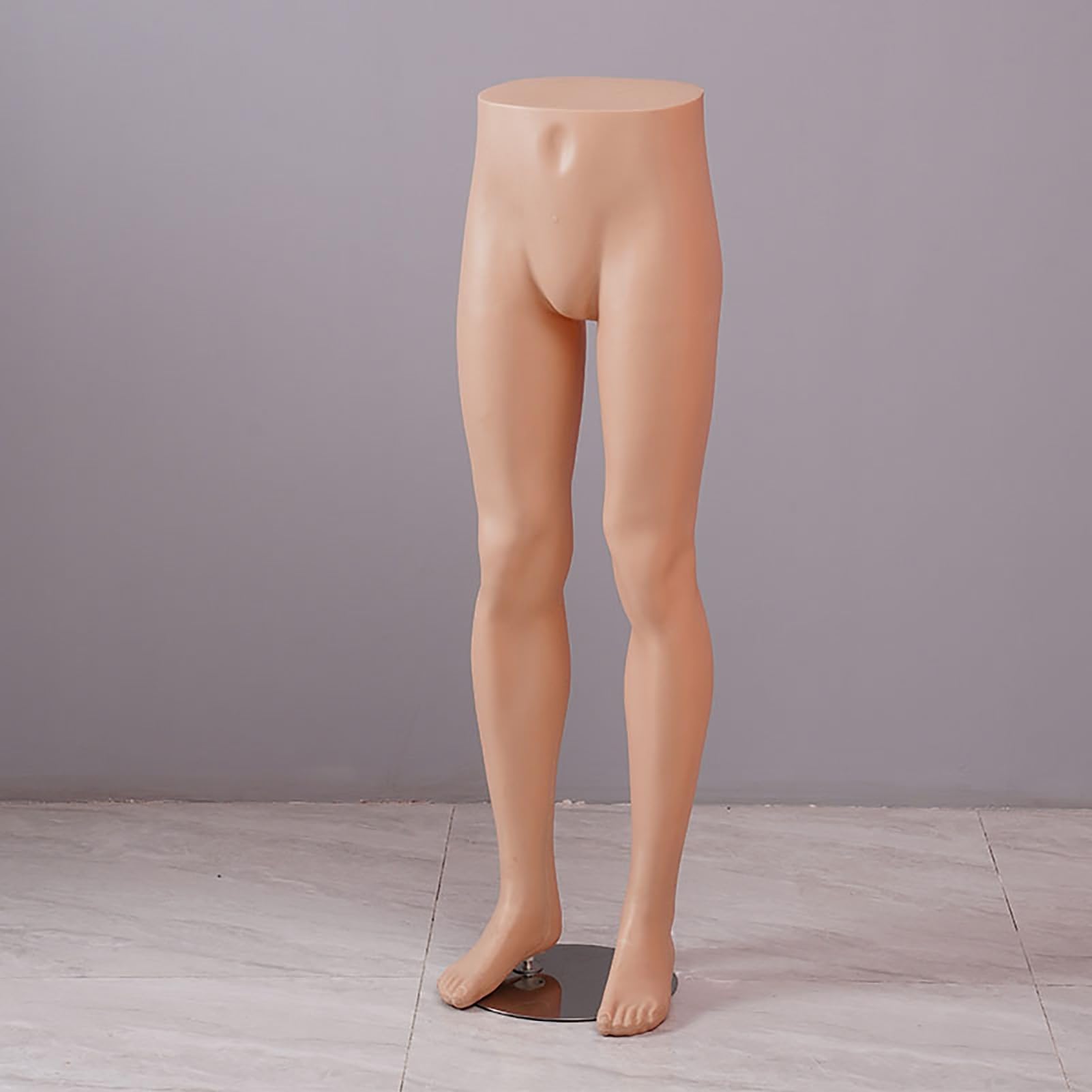Mannequin Gonflable Bas Du Corps Homme Pour Pantalon - PVC Argenté, 108 Cm, Facile à Ranger
