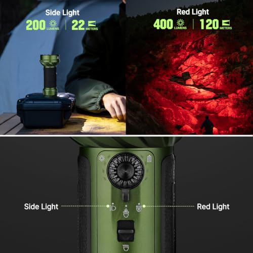 Image of OLIGHT Marauder Mini 2 Bright Flashlight 10,000 Lumen with 750 Meters Beam Distance, Rechargeable Light with Dual Charging & 5 Lighting Modes for Outdoor, Camping, Emergencies (OD Green)