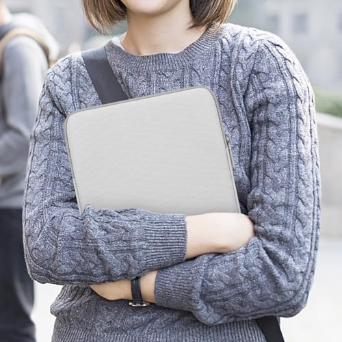 Image of MoKo 9-11 Inch Tablet Sleeve Bag Carrying Case Fits New 11inch iPad Air M4, iPad A16 2025, iPad Pro 11 M4, Air 5 /4 /3, iPad 10 /9 /8th Gen, Tab S8 /S9 11 inch, Tablet Carrying Case, Gray + White