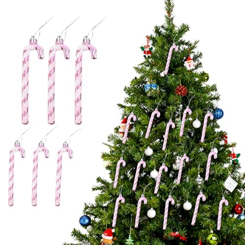 Garneck 6pcs Swirl Candy Decor Tags Christmas Candy Canes Ornaments Pastel Christmas Decor Xmas Decors Mini Christmas Tree Christmas Decoration Plastic Candy Tree Wedding