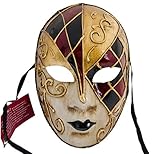  Lannakind Venezianische Maske Gesichtsmaske Volto Damen Karneval Ballmaske Maskerade Wand-Deko