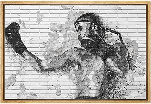 wall26 Framed Canvas Print Wall Art Spray Paint Explosion Muay