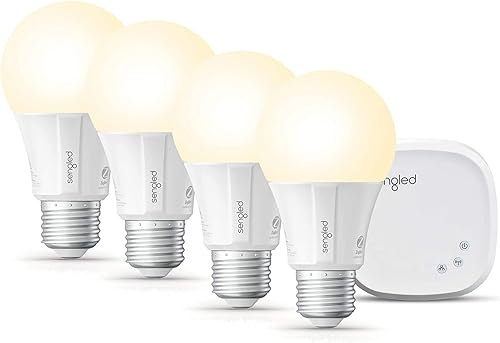 Sengled Kit de inicio de bombillas inteligentes, bombillas inteligentes que funcionan con Alexa, Google Home, 2700 K, bombillas blancas suaves de