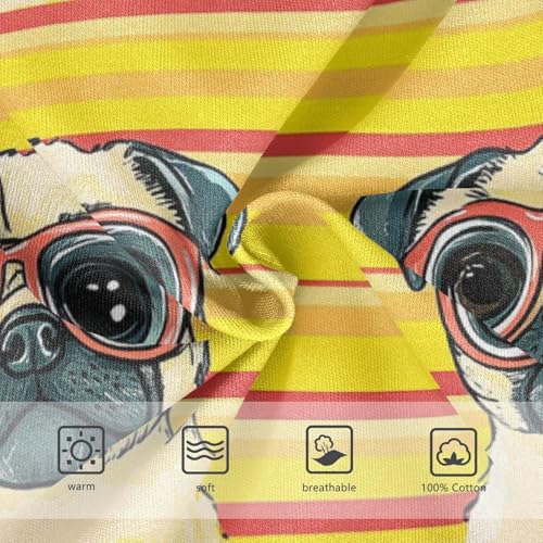 Wusikd Pug Dogs Boys' Underwear Cotton Big Eyes Boys Briefs Soft Toddler Underwear 2T3