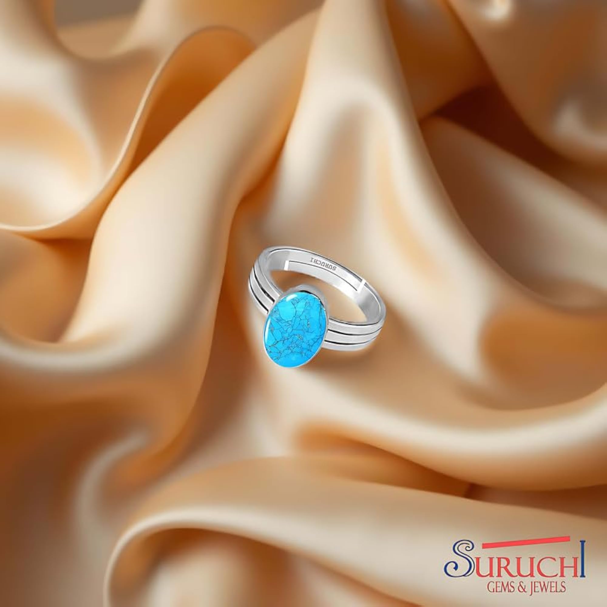 Turquoise Adjustable Sterling Silver Ring, Astrological Gemstone