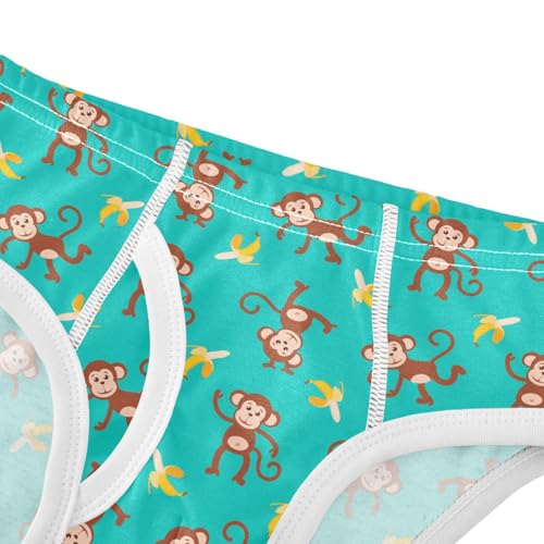 Cotton Little Boys Briefs Soft Cartoon Monkey Banana Toddler Underwear4