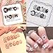 80Pcs Kawaii Nail Charms Set, 3D Cartoon Colorful Nails Accessories for DIY Nail Art, Y2k Resin Rhinestones Nail Decorations (80P)