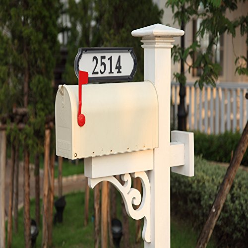 Whitehall Products Nite Bright Address Sign, 16" x 4.5", Black Numbers White Reflective Background - Thumbnail 5