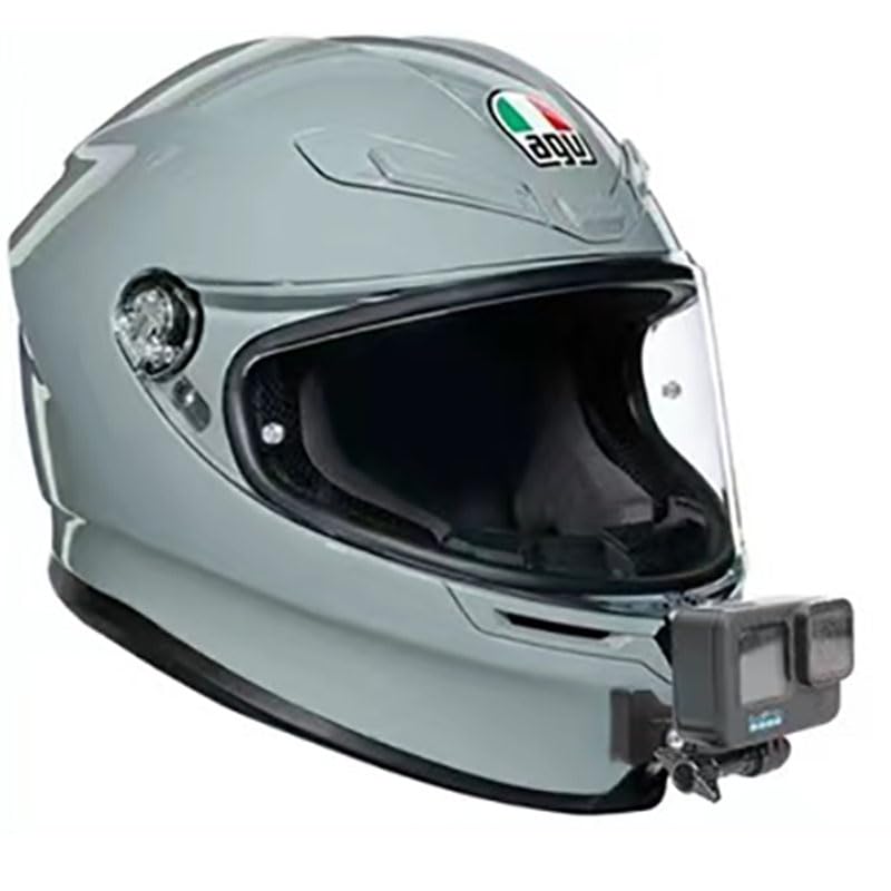 Agv k6 or k6s Metal Custom Aluminum Alloy Motorcycle Helmet Chin Mount kit for GoPro Action Cameras with Adhesive Pads and J-Hook Mount