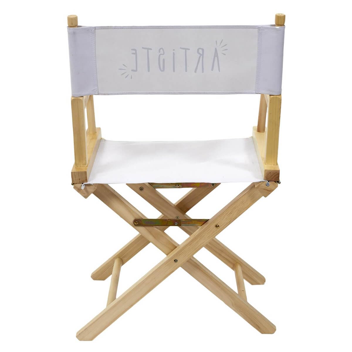 AltoBuy Shaw - Chaise de Directeur Blanche et Bois