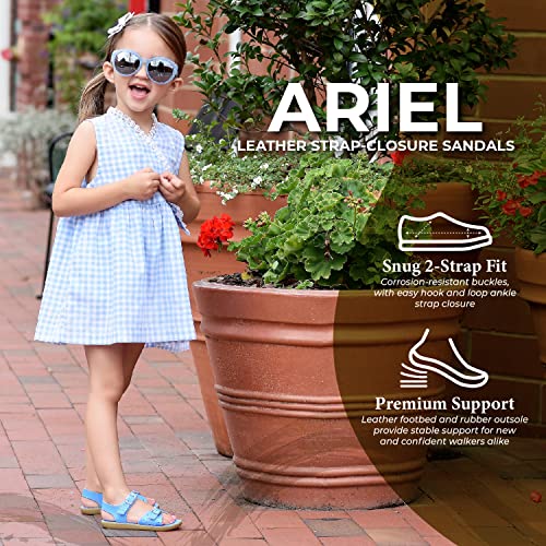 Image of FOOTMATES Ariel and Eco-Ariel Waterproof Sandals for Girls and Boys with Slip-Resistant, Non-Marking Outsoles and Strap Closure, Silver - 9 Toddler (1-4 Years)