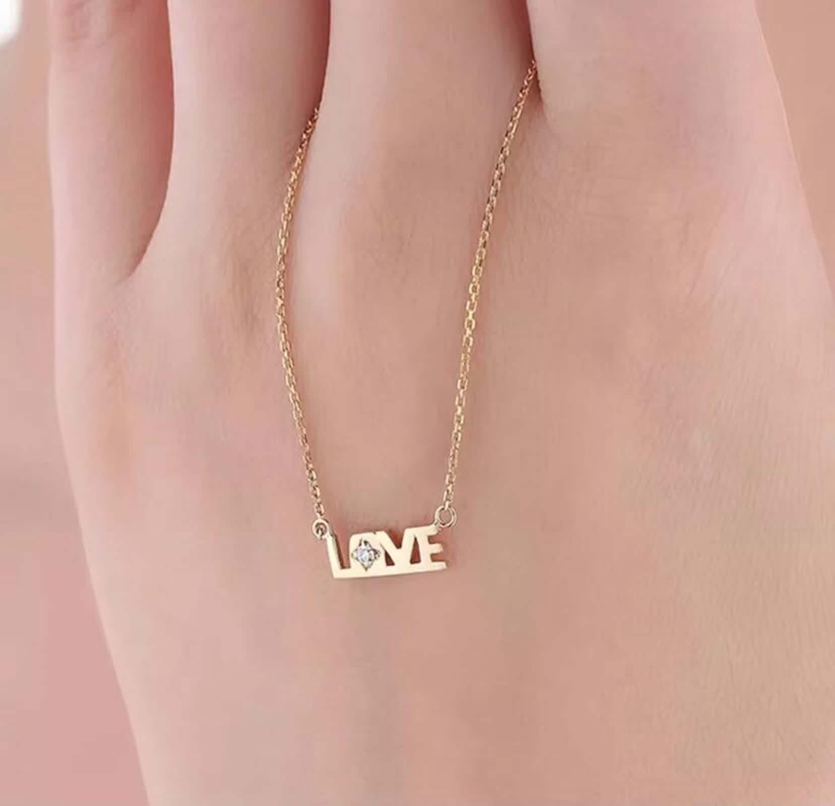 Collana da donna, lunga con diamante bianco 0,02 carati, in oro giallo 9/14/18 carati