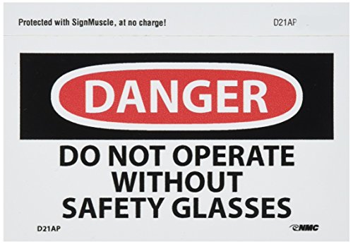 Panneau en vinyle sensible à la pression NMC D21AP danger noir blanc