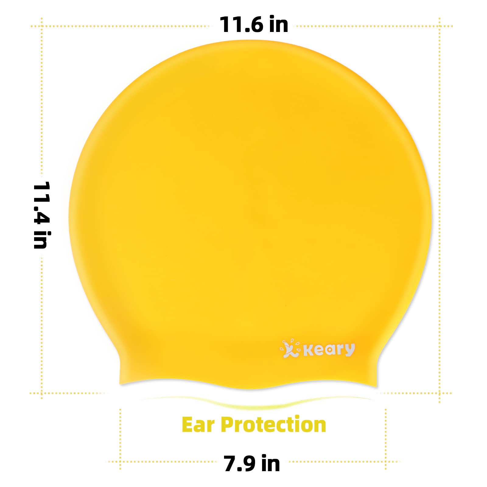 Keary Gorro de natación extra grande para trenzas y rastas, teje el pelo largo, cubierta de silicona impermeable, gorro de natación para adultos, jóvenes, para mantener el cabello seco, fácil de poner