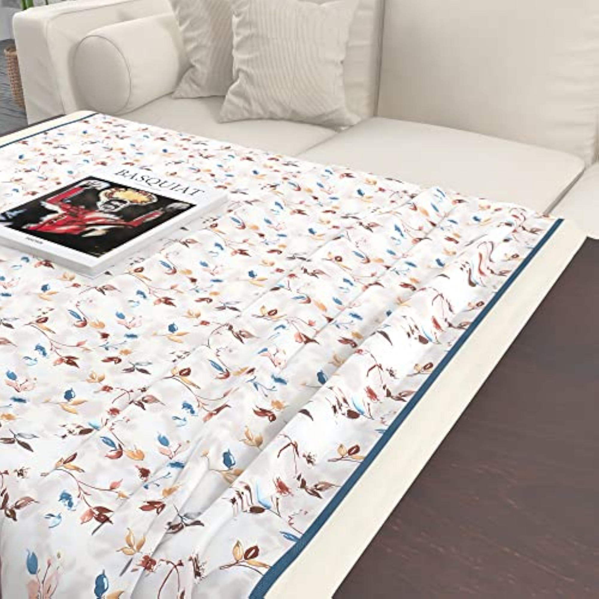 Jute Cotton Printed Centre Table Cover for Home Decor