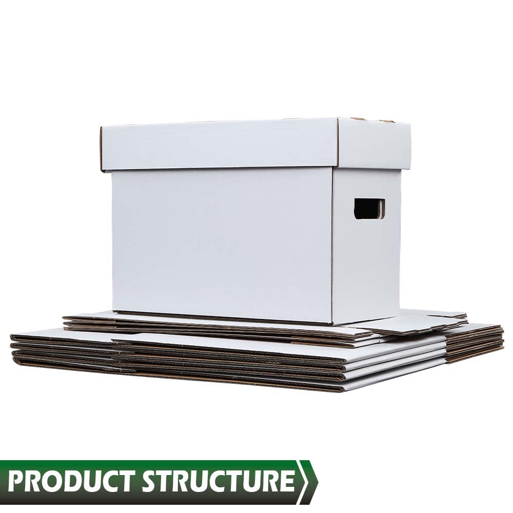 GRAND ORANGE 5 Pack Comic Book Storage - Holds 150-175 Comics, Moistureproof, Collapsible and Stackable Short Box