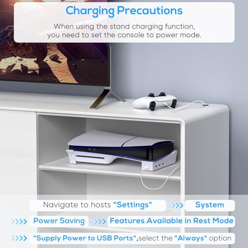 KOVA Suporte horizontal para console fino PS5 Pro/PS5 com hub USB de 4 portas, suporte de base para