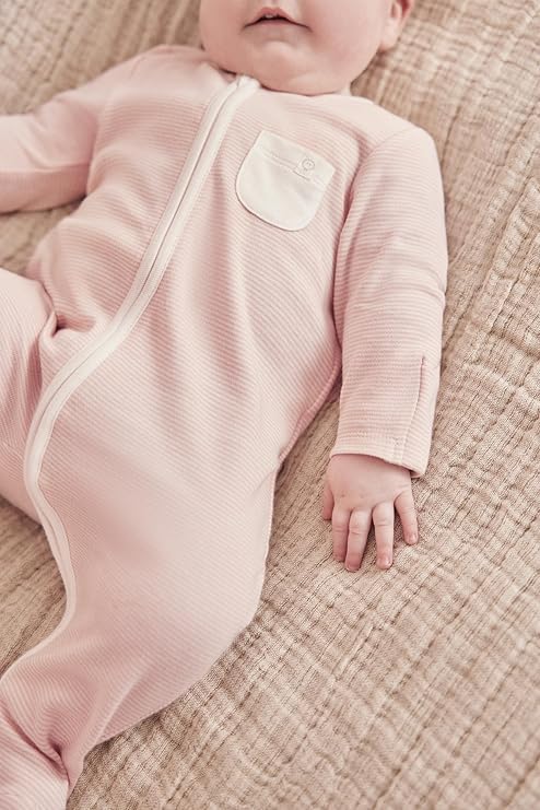 MORI Baby Unisex Clever Pajamas with Two Way Zip - Viscose from Bamboo - Jumpsuit Footed Nightwear for Toddler Boys and Girls - Image 5