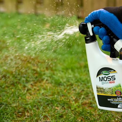 Scotts Moss B Gon Max 3-in-1 Moss Control for Lawns and Hard Surfaces | Ready-to-Spray, Fast-Acting, Non-Staining 3-in-1 Control for Lawn, Garden & Sidewalks, Won't Harm Grass, 430 sq. ft. Coverage - 5