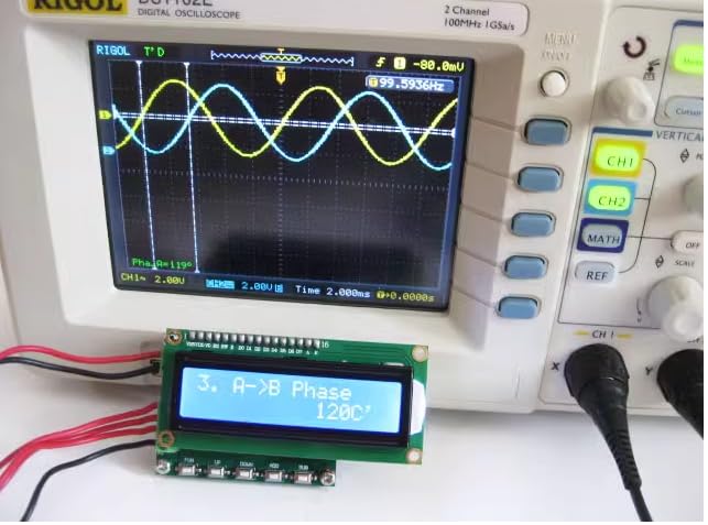 HS380 Three-Phase sine Signal Generator with Adjustable Phase from 0 to 360 Degrees, 0.1 to 2000 Hz