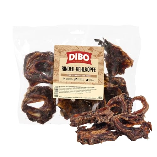 DIBO Testine di manzo tagliate, sacchetti da 250 g, piccoli snack o dolcetti per alimenti per cani, articoli da masticare di qualità senza prodotti chimici