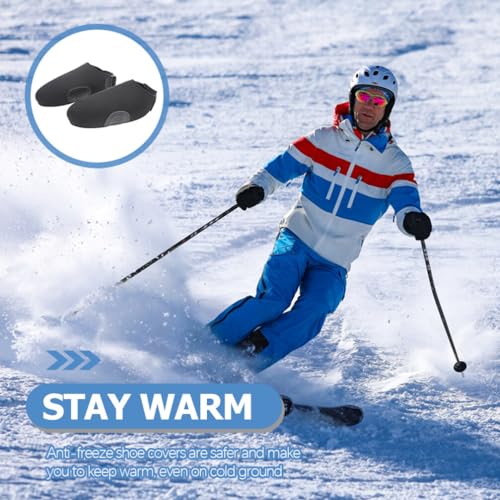 Baluue 1 Par Cubrezapatillas para Esquí Resistente al Viento y Portátil miniatura 4
