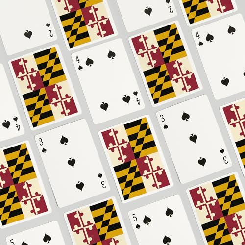 Maryland State Flag, naipes póker 52 cartas miniatura 4