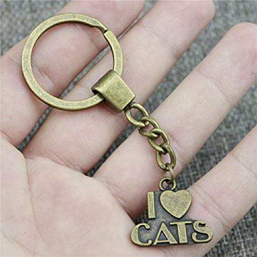 Preisvergleich Produktbild MNBVC 23X21Mm Herz Katzen Schlüsselbund Handgemachte Schlüsselbund Party Geschenk