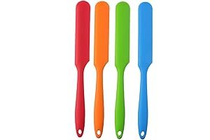 Silicone Jar Spatula Set - 4Pcs Non-Stick Flexible Heat-Resistant Spatulas for Cooking and Baking