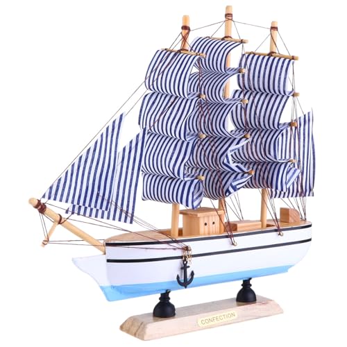 Di barche a vela: realizzato in legno e tessuto non tessuto, sicuro e decorativo, decorazione per barche a vela